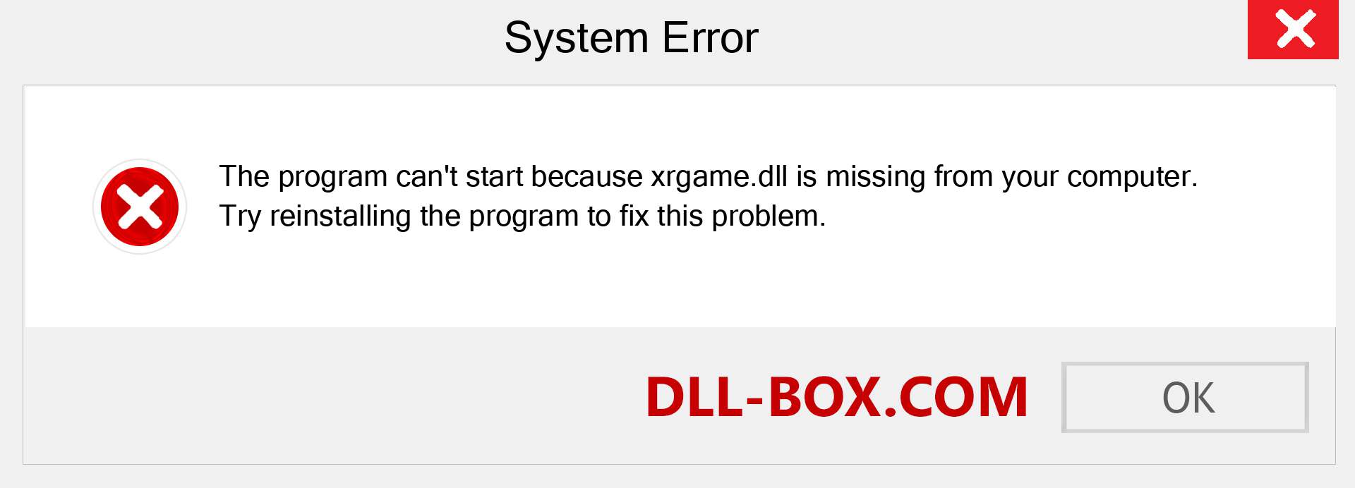  xrgame.dll file is missing?. Download for Windows 7, 8, 10 - Fix  xrgame dll Missing Error on Windows, photos, images